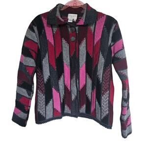 Vintage Chessy Lewis Made In England Wool Blend Cardigan Medium
